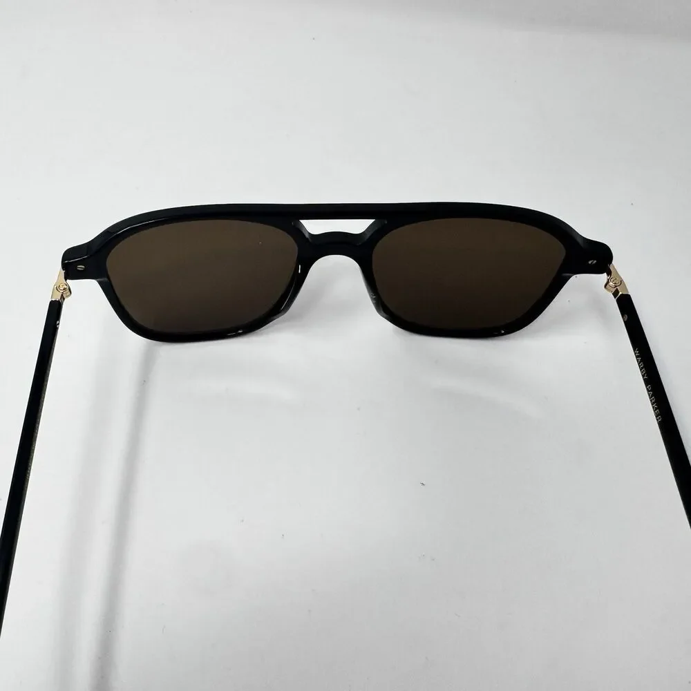 Brimmer W 3102 Black Gold Aviator Sunglasses 52-18-145 Made In Italy